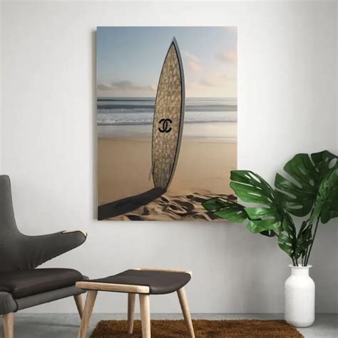 Tableau Planche De Surf Chanel 